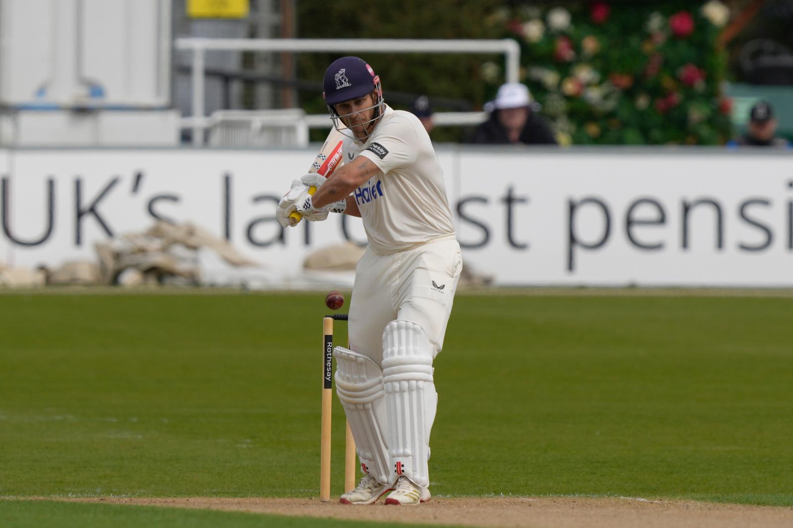 Sam Hain (16) of Warwickshire during the Rothesay County Championship One match between Sussex County Cricket Club and Warwickshire County Cricket Club at the 1st Central County Ground, Hove, UK on 10 April 2026.